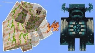 Minecraft Mutant iron golem vs Warden epic fight