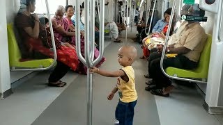 Little Boy in Kochi Metro Train First Time Journey | Ryan V Sijo in Kochi Metro Train | KMRL