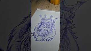 Monkey using Customized Tattoo machine #shorts #art