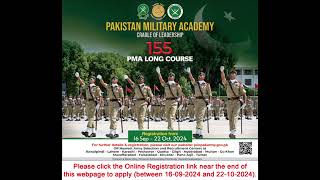 Join Pakistan Army as Commissioned Officer September 2024 through 155 PMA Long Course Online