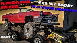 LIFTED 1967 Cadillac DeVille on 39.5" SUPER SWAMPERS! FLORIDA MAN SPECIAL! Sally's Speed Shop Ep. 16