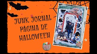 JUNK JOURNAL PÁGINA CREATIVA DE "HALLOWEEN" - #scrapbooking #junkjournal #halloween #inspiración