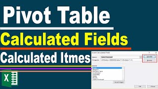 Excel Pivot Table Calculated Fields and Calculated Items | How to add a calculated field to a pivot