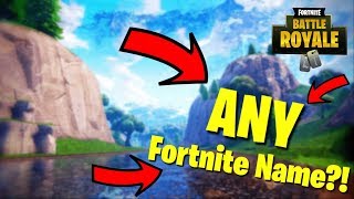 How to get ANY Fortnite Battle Royale username!