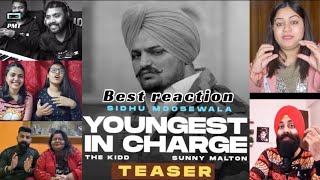 Youngest In Charge (teaser) Sidhu Moosewala Reaction|Best Reactions#reaction#sidhumoosewala#newsong