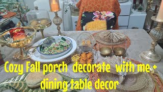 NEW (COZY)FALL PORCH DECORATE [WITH ME]2023+DINNER TABLE DECOR!!@shainaslifestyle3267