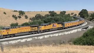 Union Pacific Officer Car Special and Warbonnet Leader Through the Tehachapis!