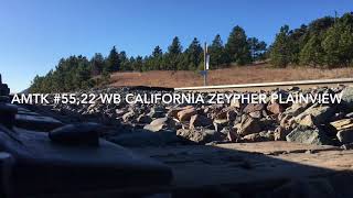 Amtrak #5 flies past Leyden, then at Plain(Moffat Tunnel Subdivision)