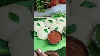 Rava/Suji Idli Red Chutney 🌶️ Green Chutney 🌿 #shorts #youtubeshorts #shortvideo #idli #viral