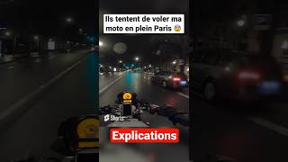 Tentative de vol de ma moto à Paris ! 🫢 #shorts #moto #motard #police #danger