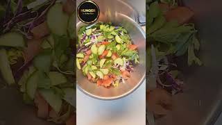 Chicken Satay Fattoush Salad #fattoush #salad #satay #reels #youtubeshorts