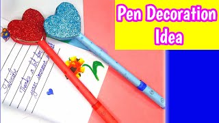 Pen Decoration Ideas | DIY Pencil Topper | Glitter Paper Craft | Cute pen decoration