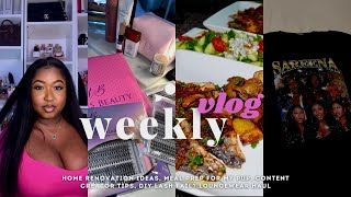 WEEKLY VLOG | home renovation, meal prep for my pup, creator tips, diy lash fail? clothing  haul