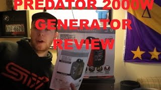 HARBOR FREIGHT PREDATOR 2000 WATT GENERATOR UNBOXING AND REVIEW