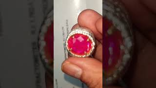 RED ruby burma ring mas full berlian #batupermataasli #batupermatasoragalery