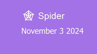 Microsoft Solitaire Collection - Spider - November 3 2024