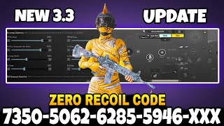 3.3 UPDATED🔥Bgmi Sensitivity Settings Bgmi New Update Sensitivity Bgmi Zero Recoil Sensitivity Code