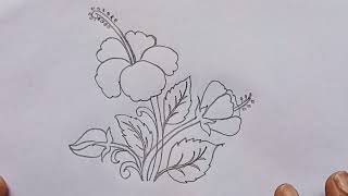 Flower Drawing Easy Step By Step / Gudhal Ka Phool Class 5 To 8 / गुड़हल का फूल कैसे बनता है / Phool