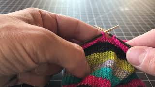 Final stitch—binding off in the round