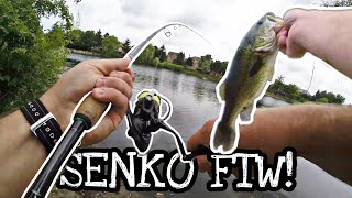 Rainy Day BASS CATCHING - SENKO SAVED THE DAY!