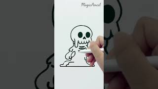 #short Draw Halloween Skeleton #halloween