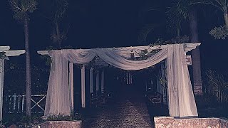 Unique Wedding Decoration Of A Trellis Area