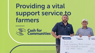 Providing a vital support service to farmers | Cash for Communities | PGG Wrightson