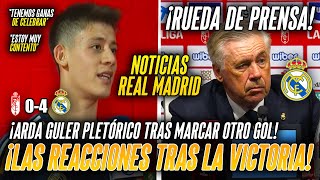 ¡LAS REACCIONES DE ARDA GULER, BRAHIM, FRAN GARCÍA Y ANCELOTTI! | GRANADA 0-4 REAL MADRID