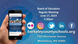 Board of Education Meeting - June 17, 2024