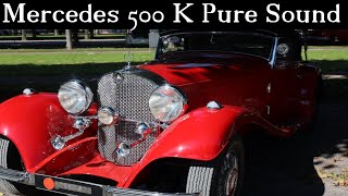 Mercedes 500 K Kompressor Cabriolet A 1935 Test Drive great Sound Classic Car Show Schwetzingen