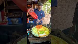 Fried Chicken Bread Omelet #streetfood #tastie