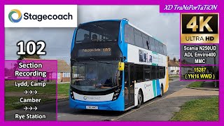 [Stagecoach South East] Section Recording | 102 ~ Bus 15287 (YN16 WWD) | Lydd, Camp ➝ Rye Station