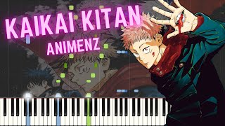 [Animenz] Kaikai Kitan - Jujutsu Kaisen OP - Piano Tutorial || Synthesia