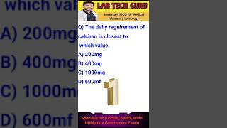 Medical laboratory Technology MCQ ||Best MCQ for lab technician#viral #mltmcq #dsssb