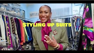 Styling thrifted men’s suits | #fashion #styleinspo #pantsuit #fashionstyle #workoutfit #officewear