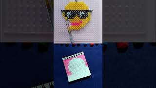 how to draw The Face With Sunglasses emoji, pixel art #diy #painting #crafts  #artwork #art #drawing