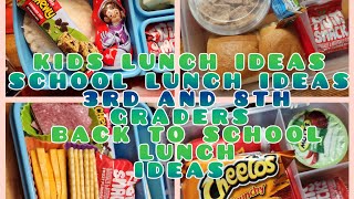 Kids Lunch Ideas | School Lunch Ideas | Back to School Lunch Ideas for 3rd and 8th grade