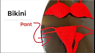 Simple G-string pant for swimming. #crochettutorial #newvideo #howtocrochet