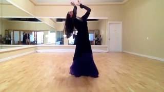 Contemporary Persian dance studio improvisation by Hannah Romanowsky