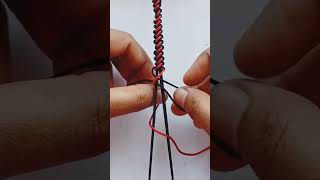 How You Can Braid A "Bootlace ParachuteCord Survival Bracelet" Without Buckle #shorts