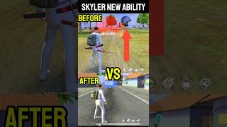 Skyler Character Ability After Update 🔥 Free Fire Skyler Character Skill Change #shorts#update#trick