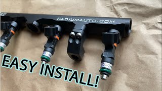 2JZ-GTE vvti RADIUM FUEL RAIL STEP BY STEP INSTALL