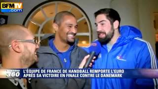 Karabatic hommage a  Dieudonné sur bfm Tv aprés le sacre de l'équipe de france