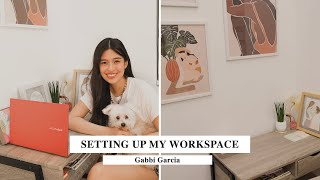 SETTING UP MY WORKSPACE & UNBOXING MY NEW LAPTOP! | Gabbi Garcia