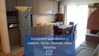 Inchiriere apartament 3 camere, 63mp, Floresti, zona linistita