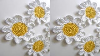 FACIL DE HACER FLORES TEJIDAS A CROCHET