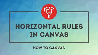 Horizontal rules (HTML and CSS) in Canvas