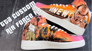 Hand Painting A Pair Of GTA 5 Air Force 1's