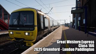 TSW GWE 2G25 Greenford - London Paddington Class 166