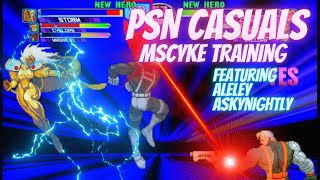 MvC2 - (Low Mic Audio) PSN Casuals - Khaos vs Aleley and AskyNightly (MSCyke Practice) 06/26/24